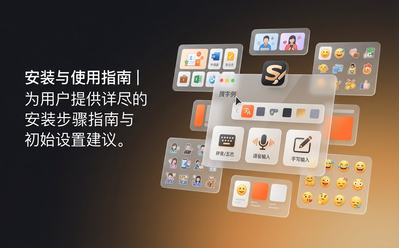 搜狗输入法个性化皮肤与词库同步界面